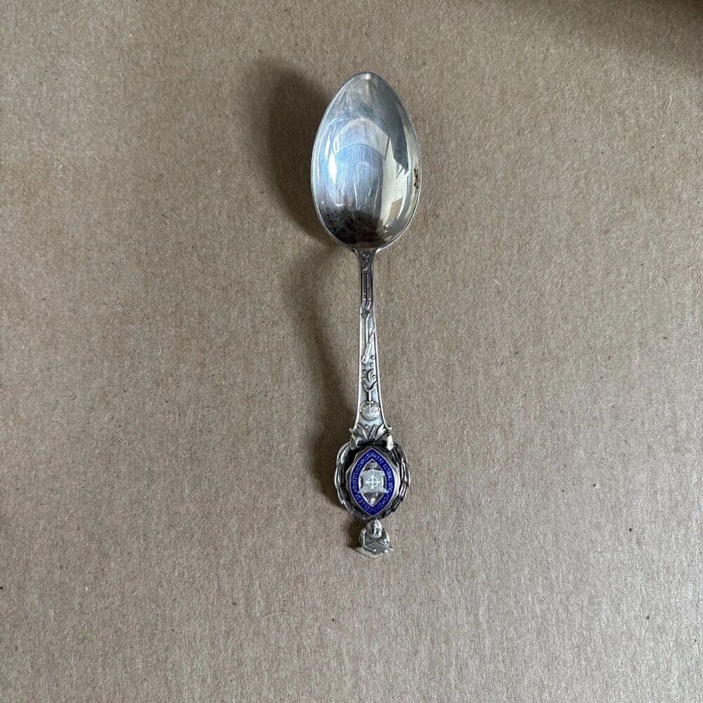 Pomona College A Tribute To Our Christian Sterling Silver Enamel Souvenir Spoon